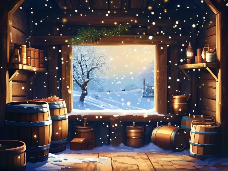 星露谷冬季酿酒场景