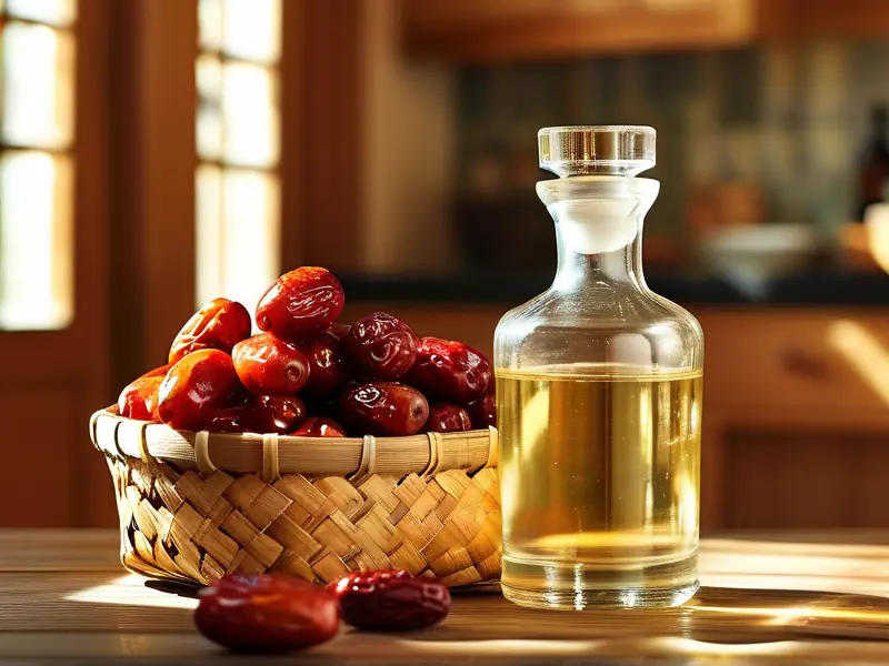 新鲜大枣与白酒原料准备图