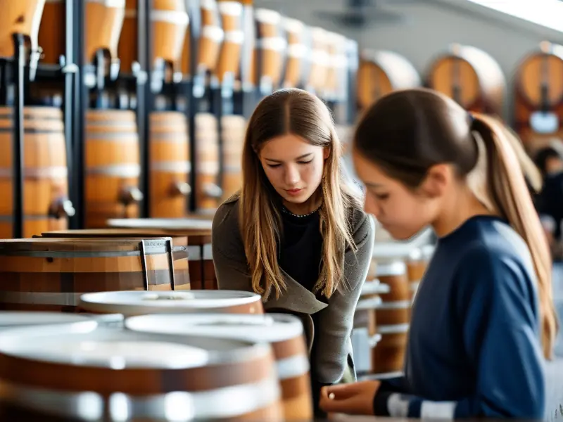 酿酒学校学生实践操作酿酒设备