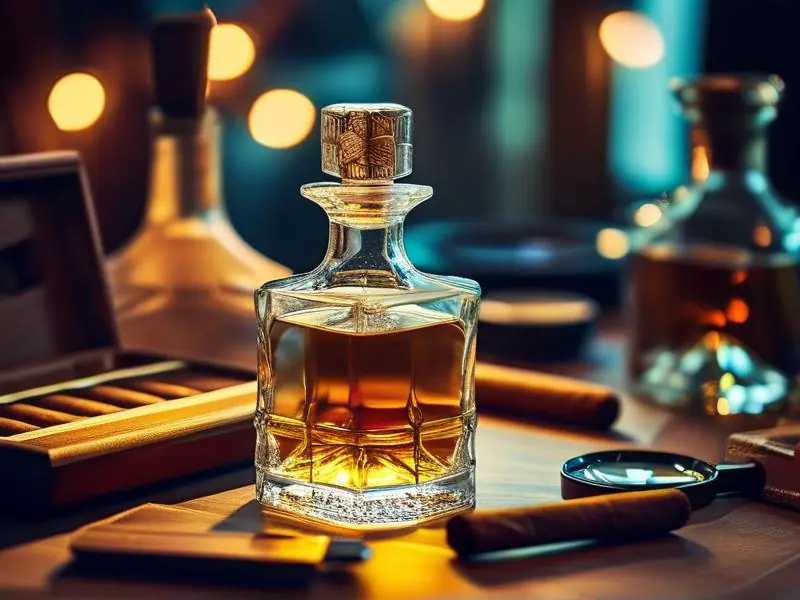 专业人士进行烟酒鉴定的场景