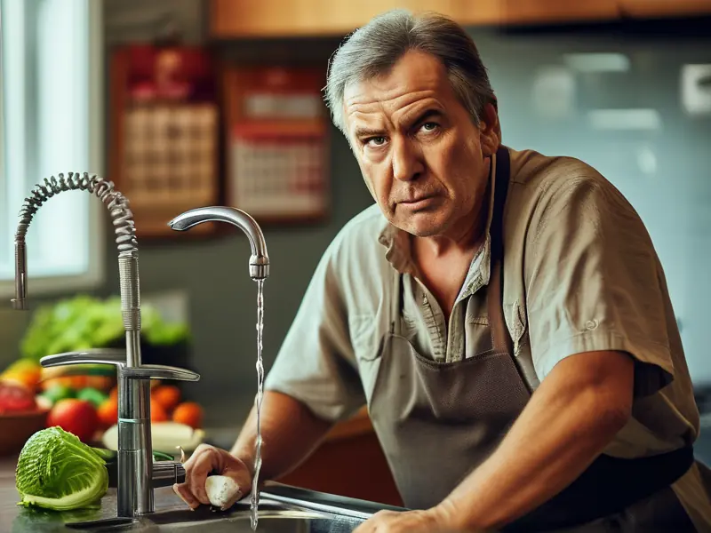 中年男性执行迅速忌酒办法的实景照片