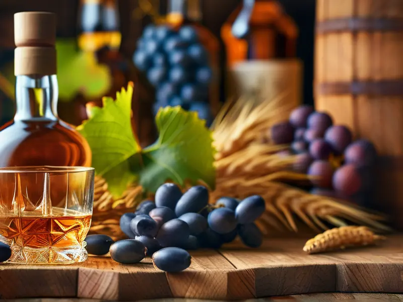 各类洋酒原料与成品展示图