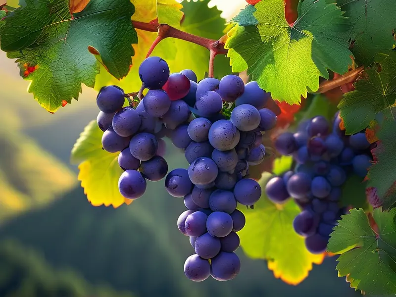 野生葡萄采摘场景