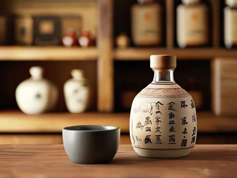 传统中药与酒结合做药引子的场景展示
