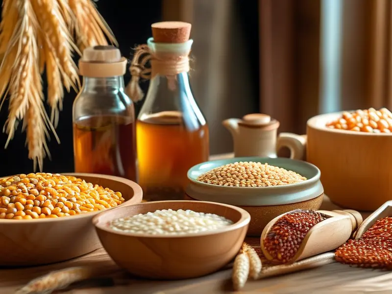 五种最佳酿酒原料展示:高粱、大米、糯米、玉米和小麦
