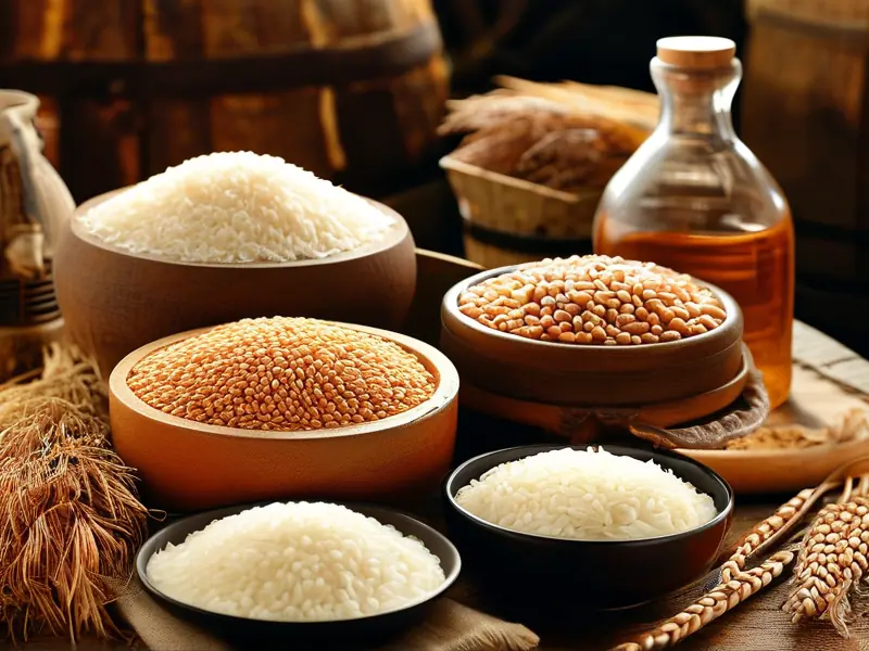 五种最适合酿酒的粮食展示