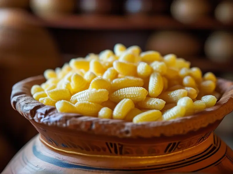 玉米固态发酵过程实拍图