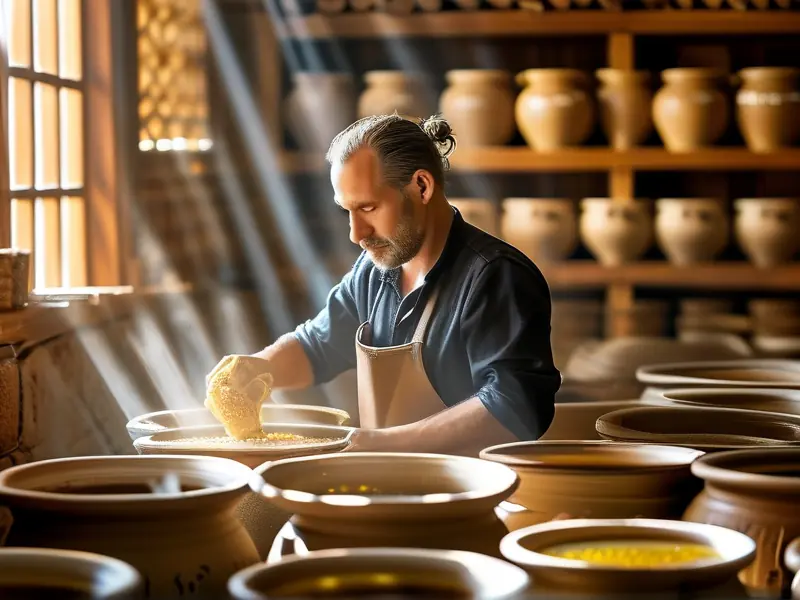 传统方法制作玉米酒的糖化过程实拍