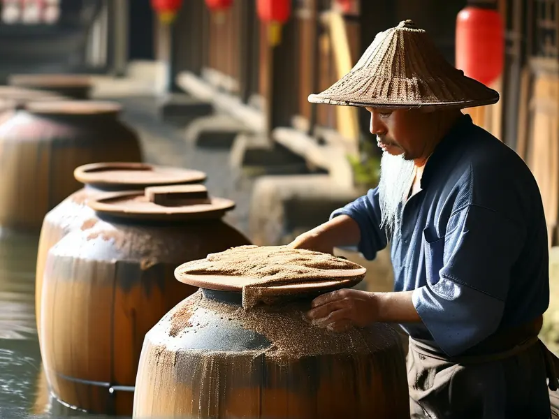 月河老五甑酿酒技艺实际操作场景
