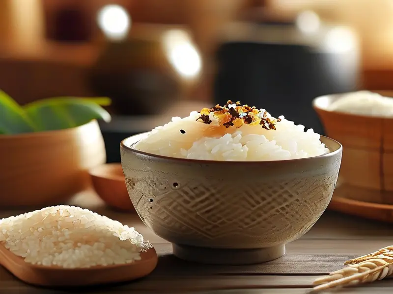 传统方法制作的香甜米酒特写