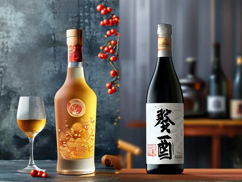 纯粮食酒和酒精勾兑酒的对比图