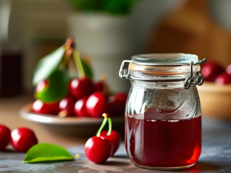 家庭自制樱桃酒制作过程展示