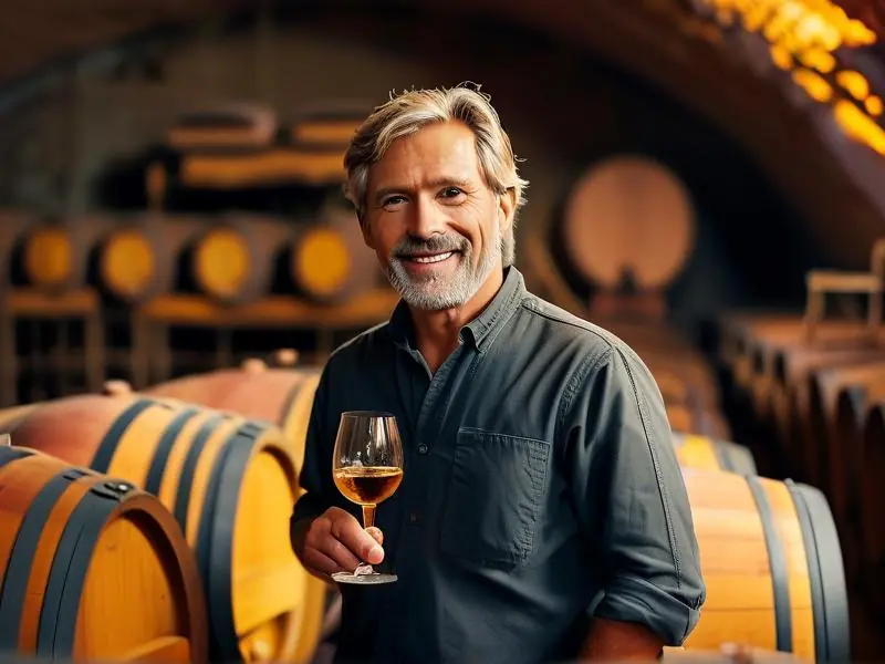 专业酿酒师展示自家酿造的白酒