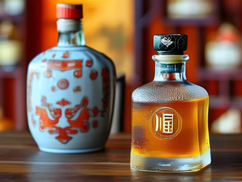 粮食酒和勾兑酒对比图