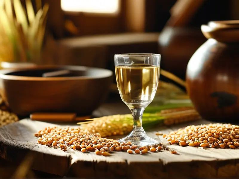 粮食酒与原料对比图