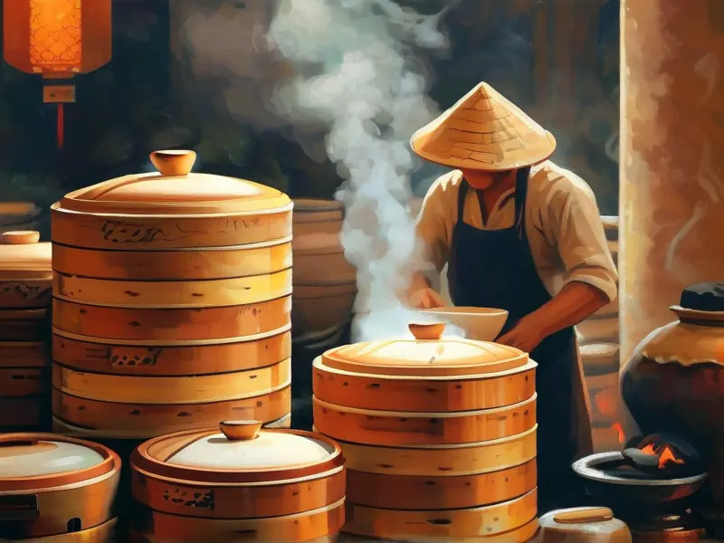 传统工艺蒸酒现场实拍图