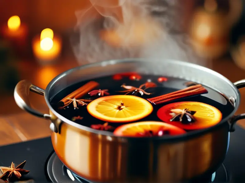 煮红酒的制作过程展示