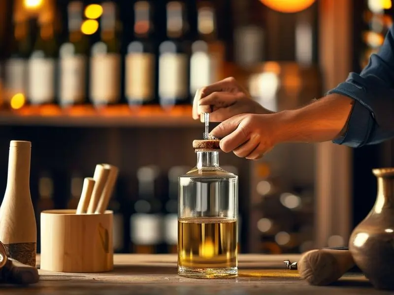 家庭自酿白酒酒精度测量实景图