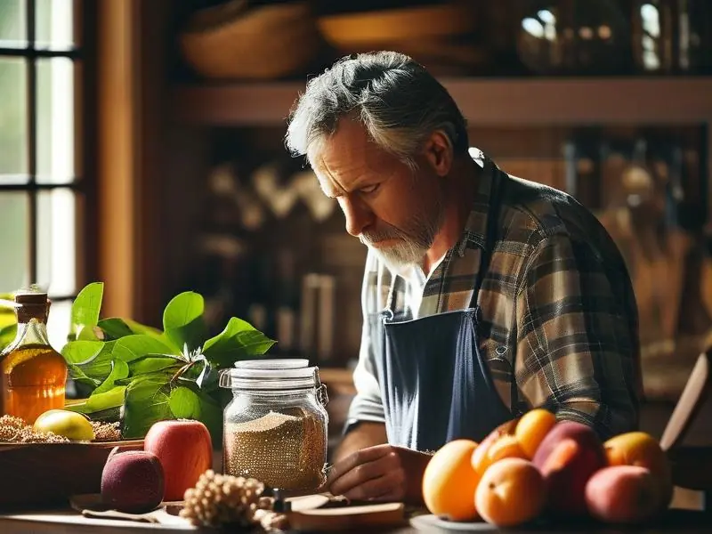 家庭酿酒爱好者正在准备酿酒原料