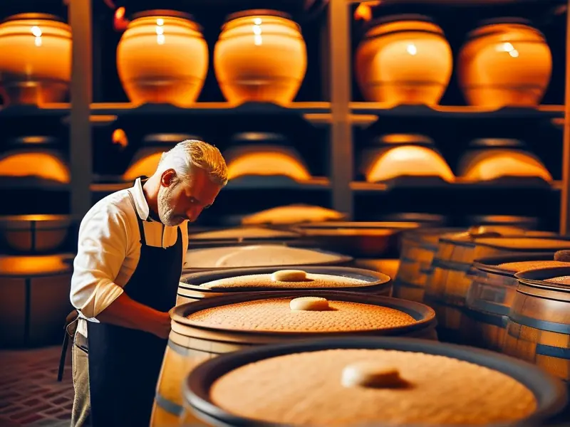传统纯粮食酒发酵过程实拍
