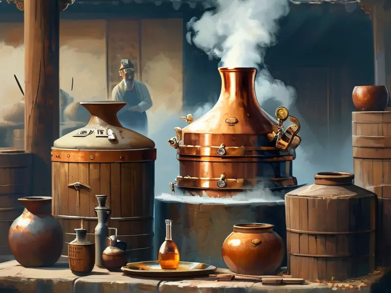 自酿白酒二次蒸馏实际操作场景