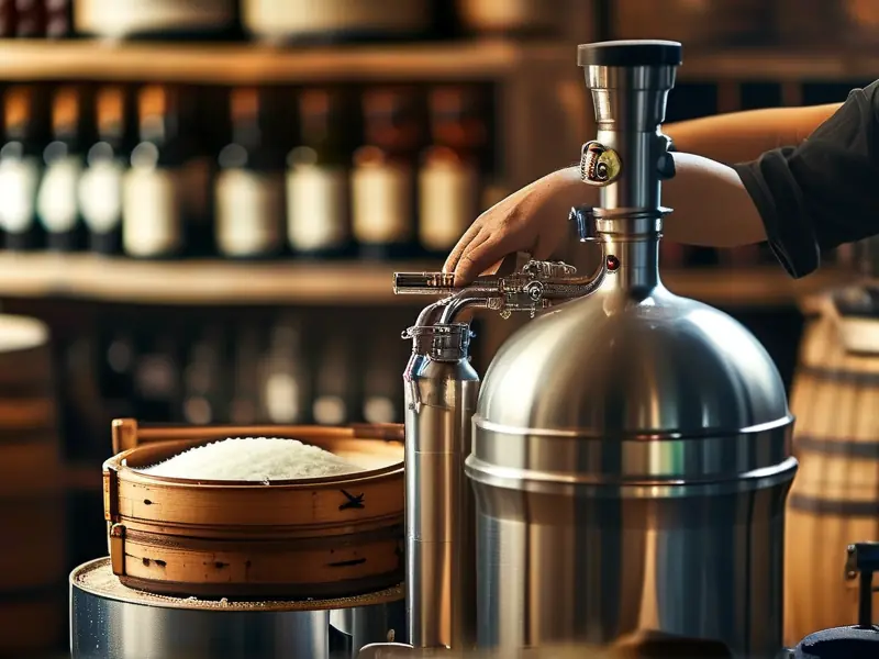 专业酿酒师演示自酿白酒提纯过程