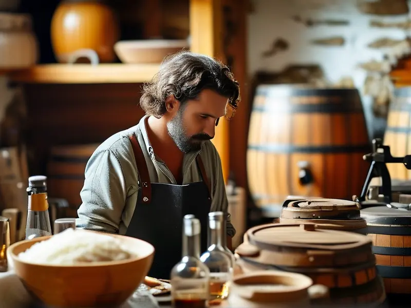 家庭自酿白酒发酵过程实拍