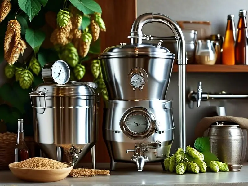 自酿精酿啤酒全套设备展示