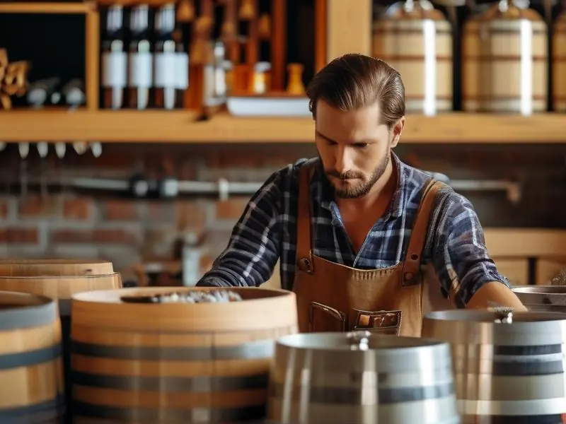 家庭酿酒爱好者检查发酵过程