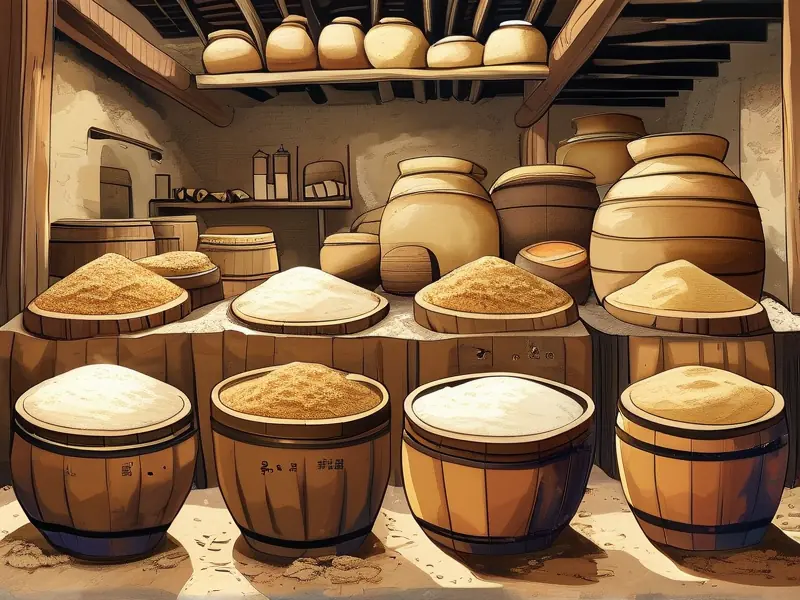 传统酒曲制作过程展示