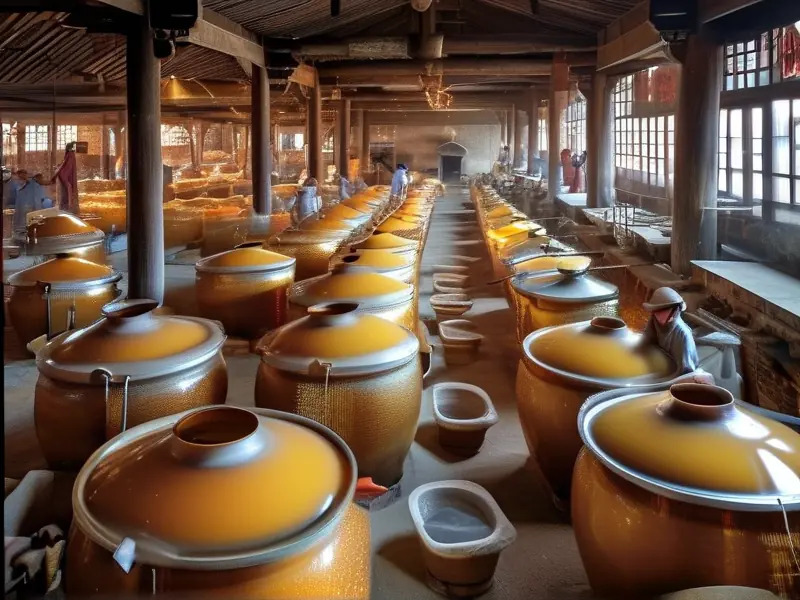 白酒生产工艺流程展示图