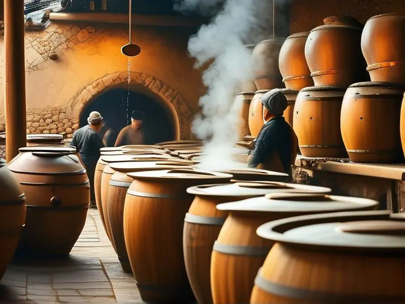 传统白酒酿造工艺实景展示：发酵与蒸馏关键环节