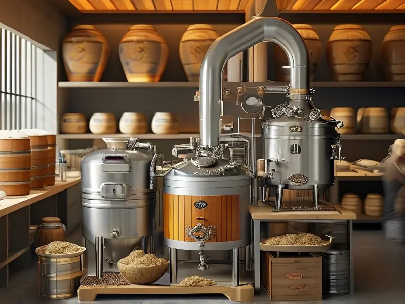 白酒酿酒设备展示及操作过程