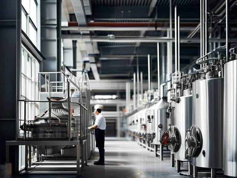 白酒酿造设备生产线实景图