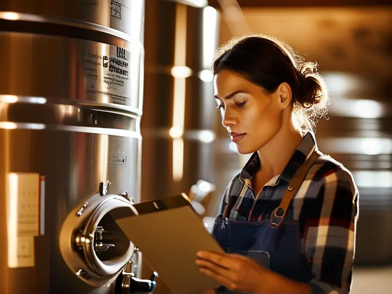 酿酒师参照国家标准检查白酒发酵过程