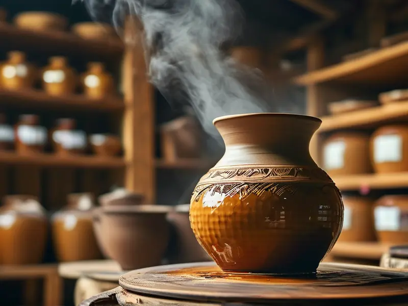 传统方法温煮白酒过程实拍
