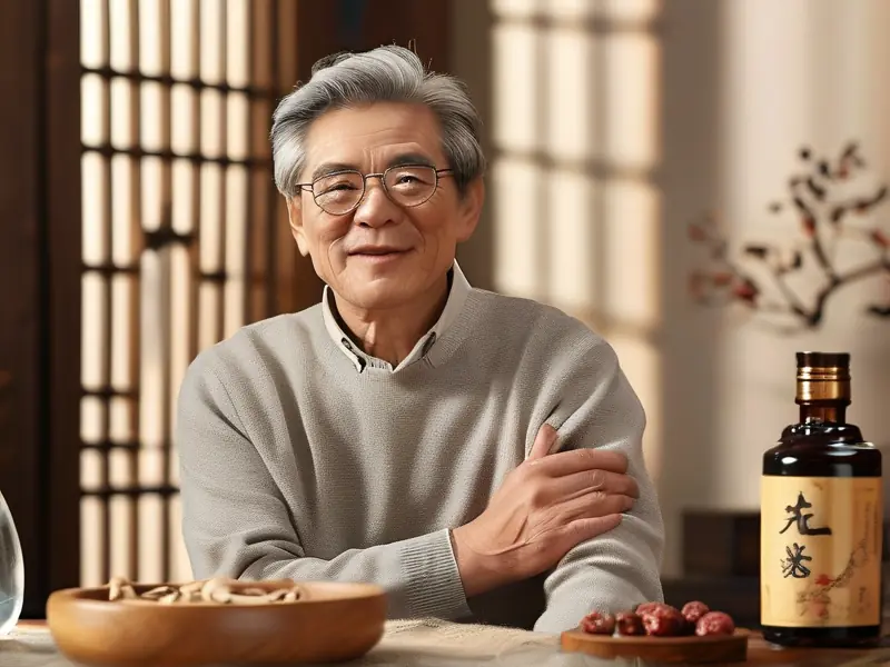 白酒按摩治疗关节炎的家庭疗法场景