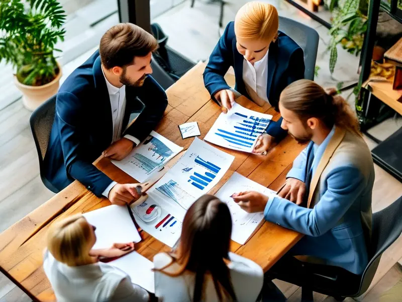 白酒销售团队讨论销售方案