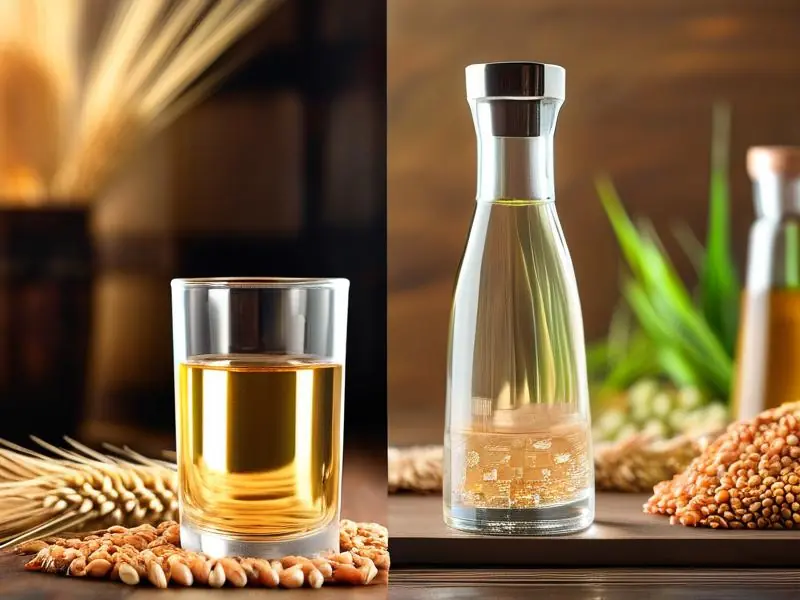 纯粮食酒与勾兑酒对比图