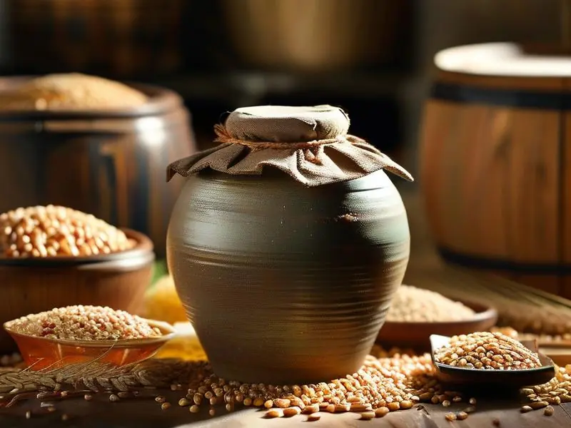 传统纯粮食酒发酵过程实拍