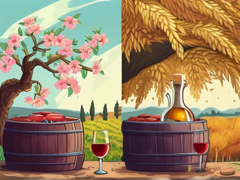 春季与秋季酿酒环境对比及成酒效果展示