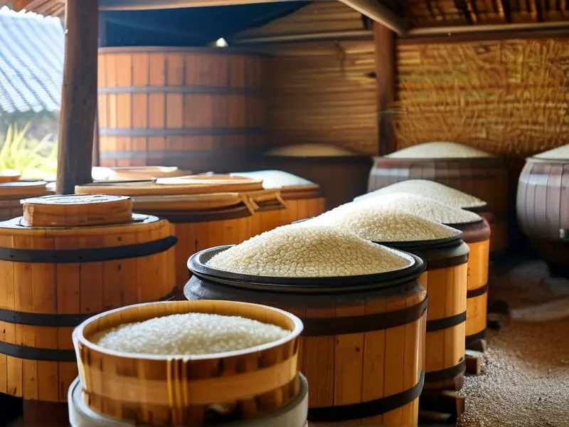 传统大米白酒酿造过程实拍