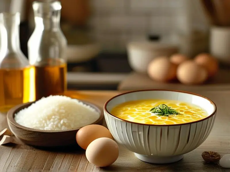 家常制作的蛋酒成品展示