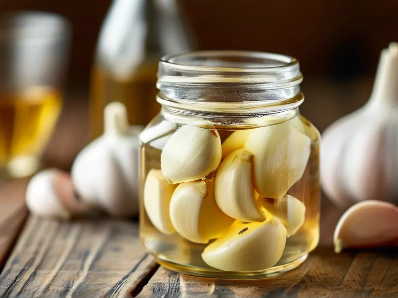 自制大蒜酒原料浸泡过程实拍图