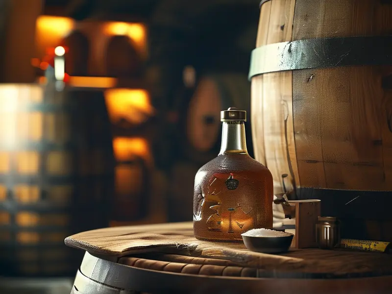 传统冬酿酒在地窖中的保存环境展示