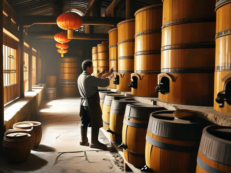 福建传统福矛酒酿造过程实景
