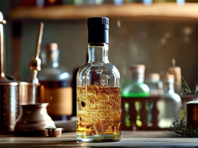 伏特加酒制作原料与蒸馏设备展示图