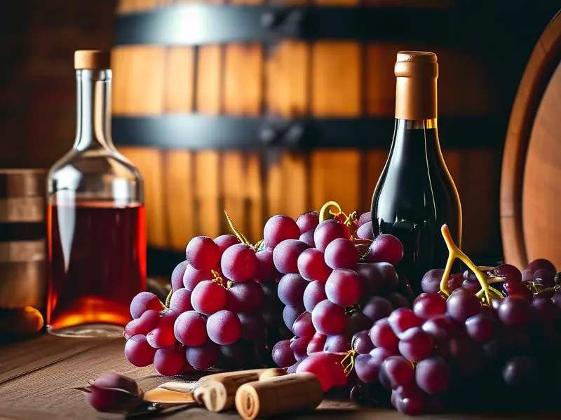 专业酿酒师检查干红葡萄酒发酵过程