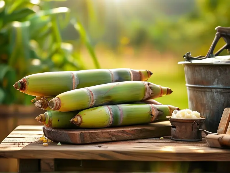 甘蔗酒制作原料与工具展示