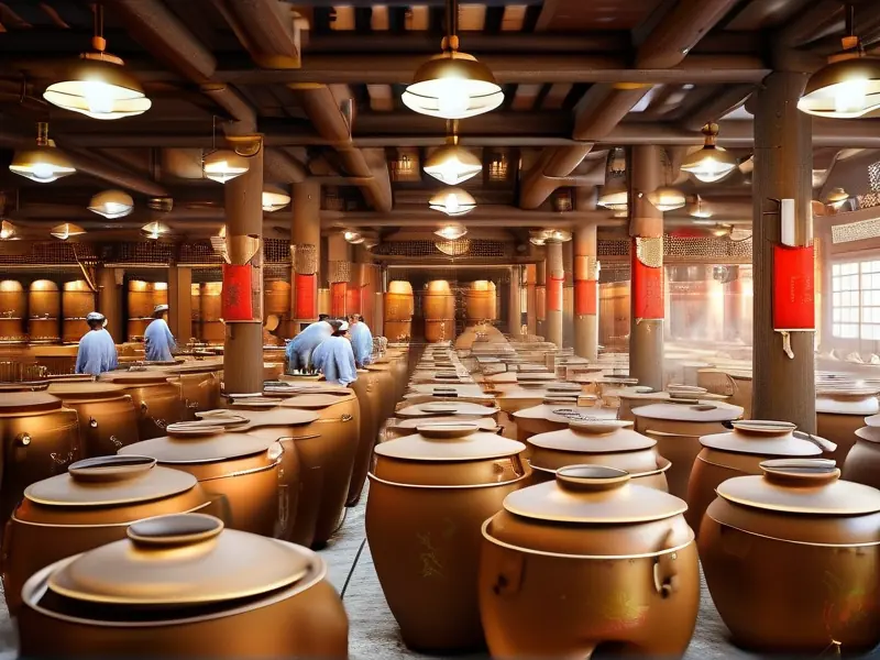 传统高度白酒酿造工艺现场